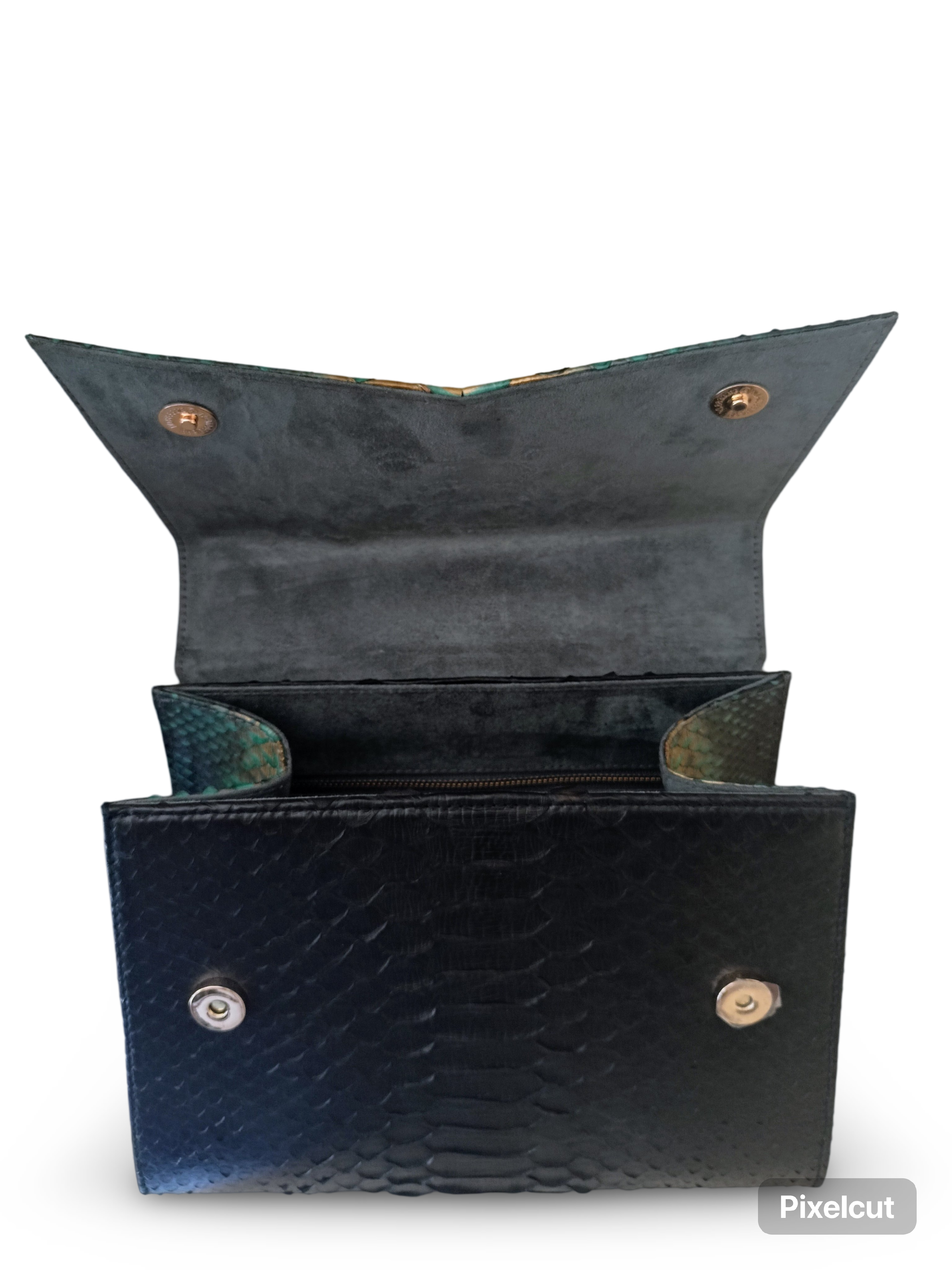 Handmade Snake Skin Women's Top Handle - Image 7