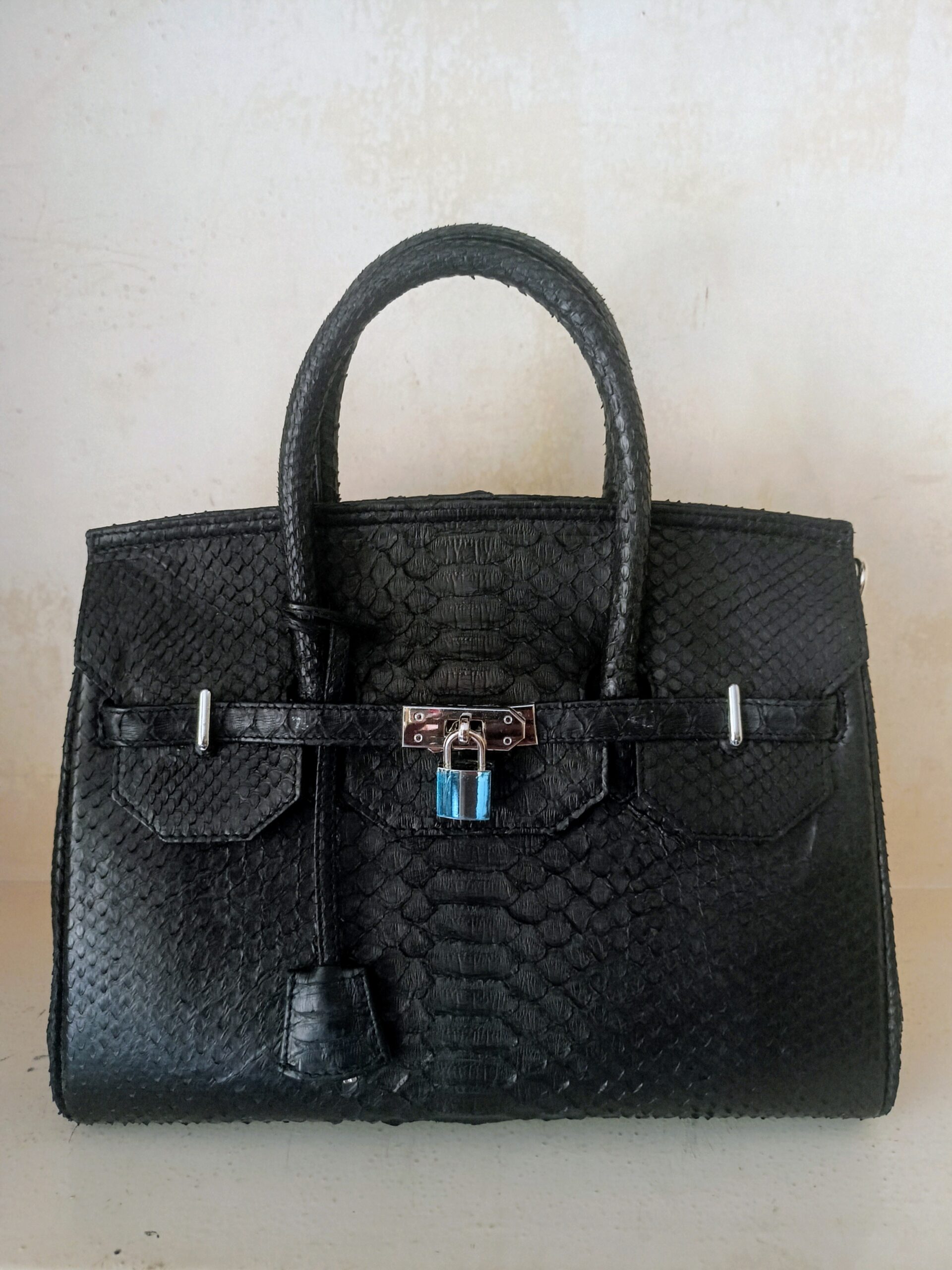 Genuine Phyton Skin Women's Top Handle women's Shoulder Bag Women's Luxury Bag Women's handmade Bag - Image 3