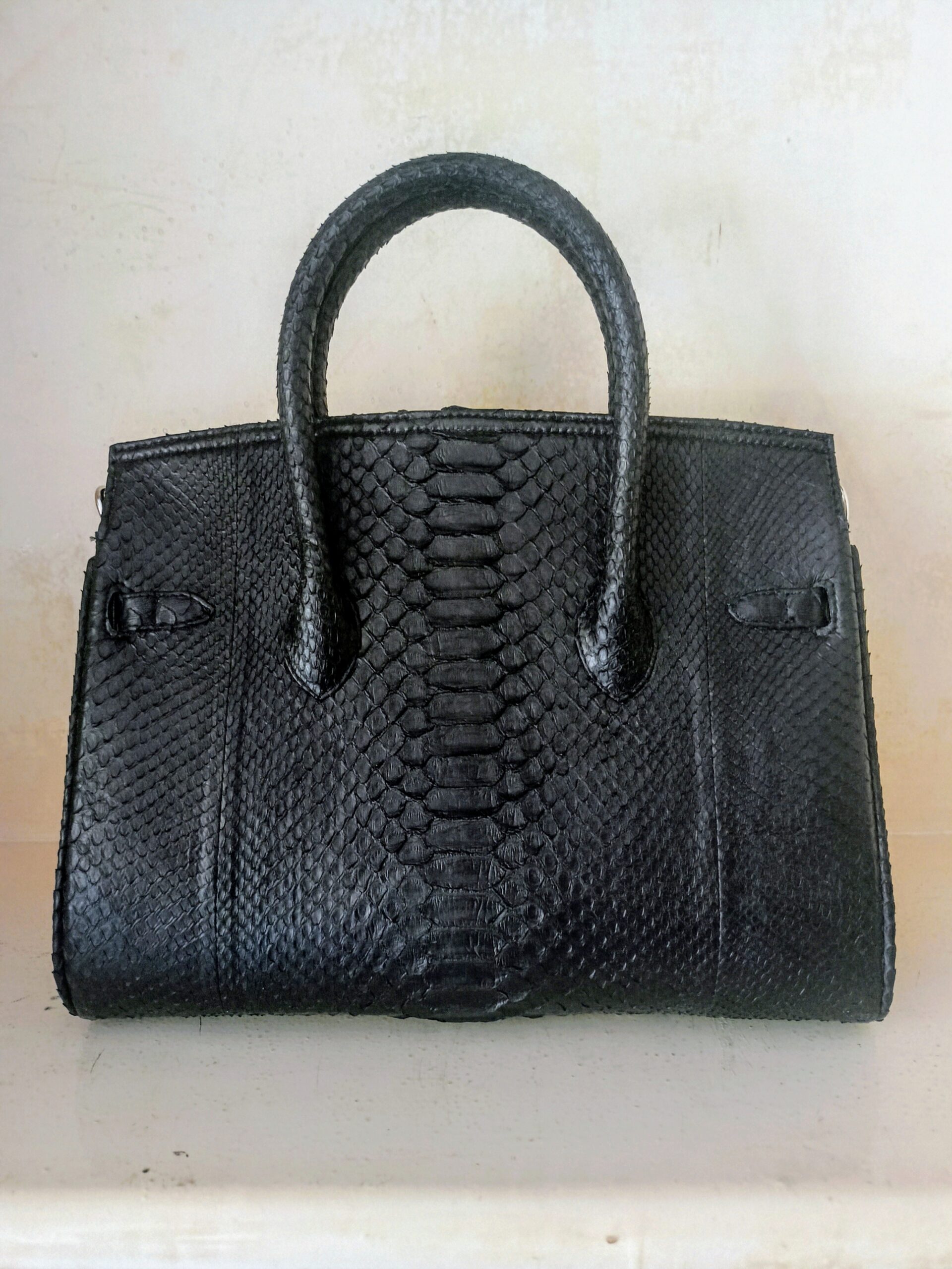 Genuine Phyton Skin Women's Top Handle women's Shoulder Bag Women's Luxury Bag Women's handmade Bag - Image 5