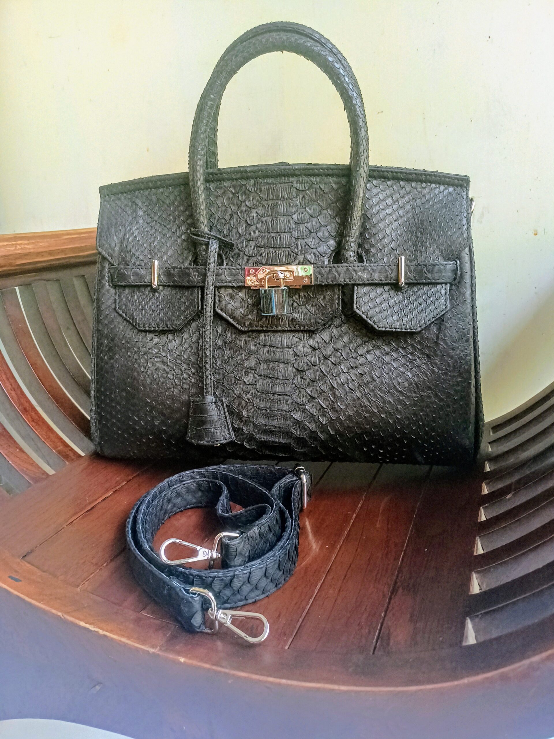 Genuine Phyton Skin Women's Top Handle women's Shoulder Bag Women's Luxury Bag Women's handmade Bag