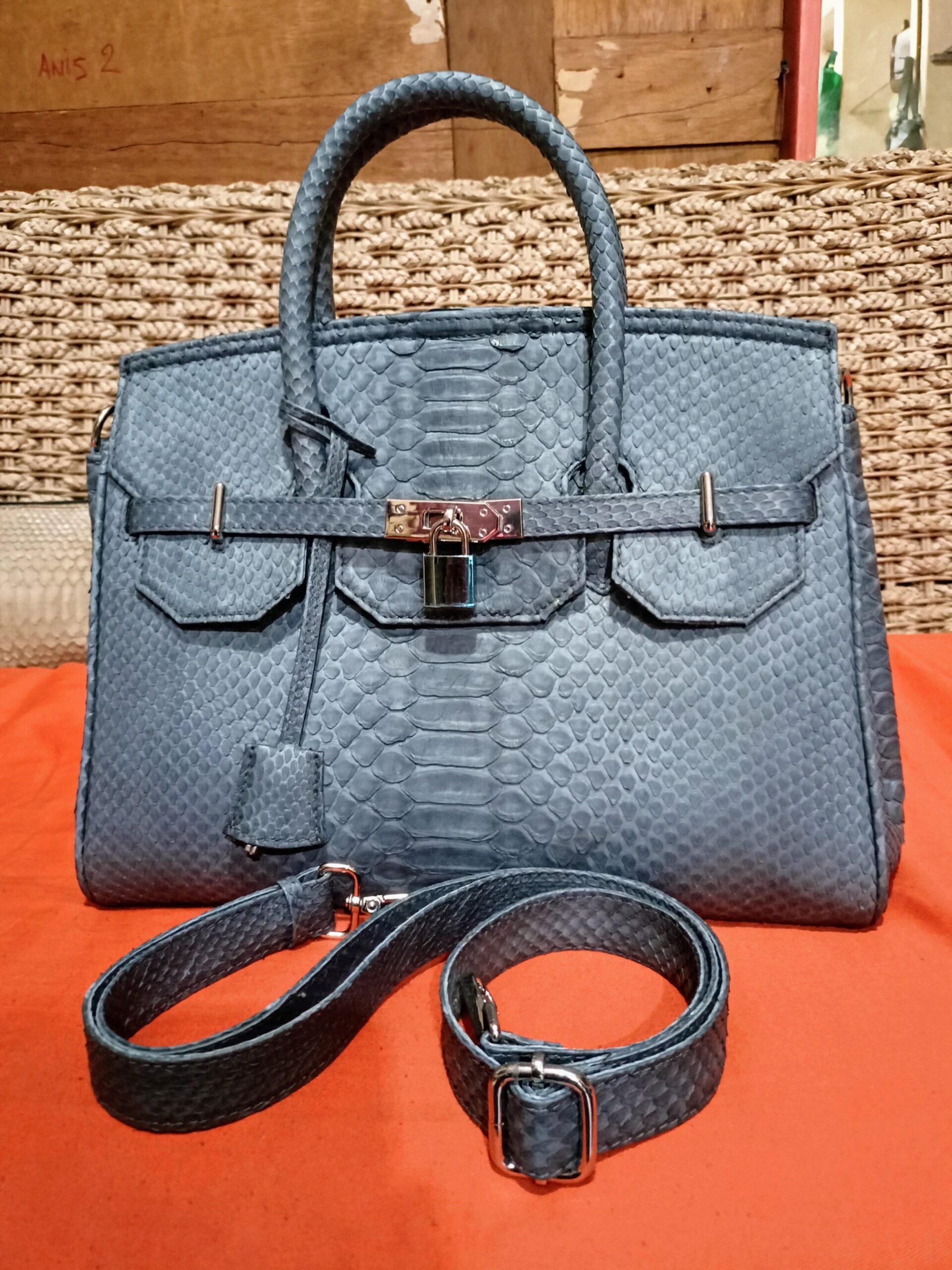 Genuine Phyton Skin Women's Top Handle women's Shoulder Bag Women's Luxury Bag