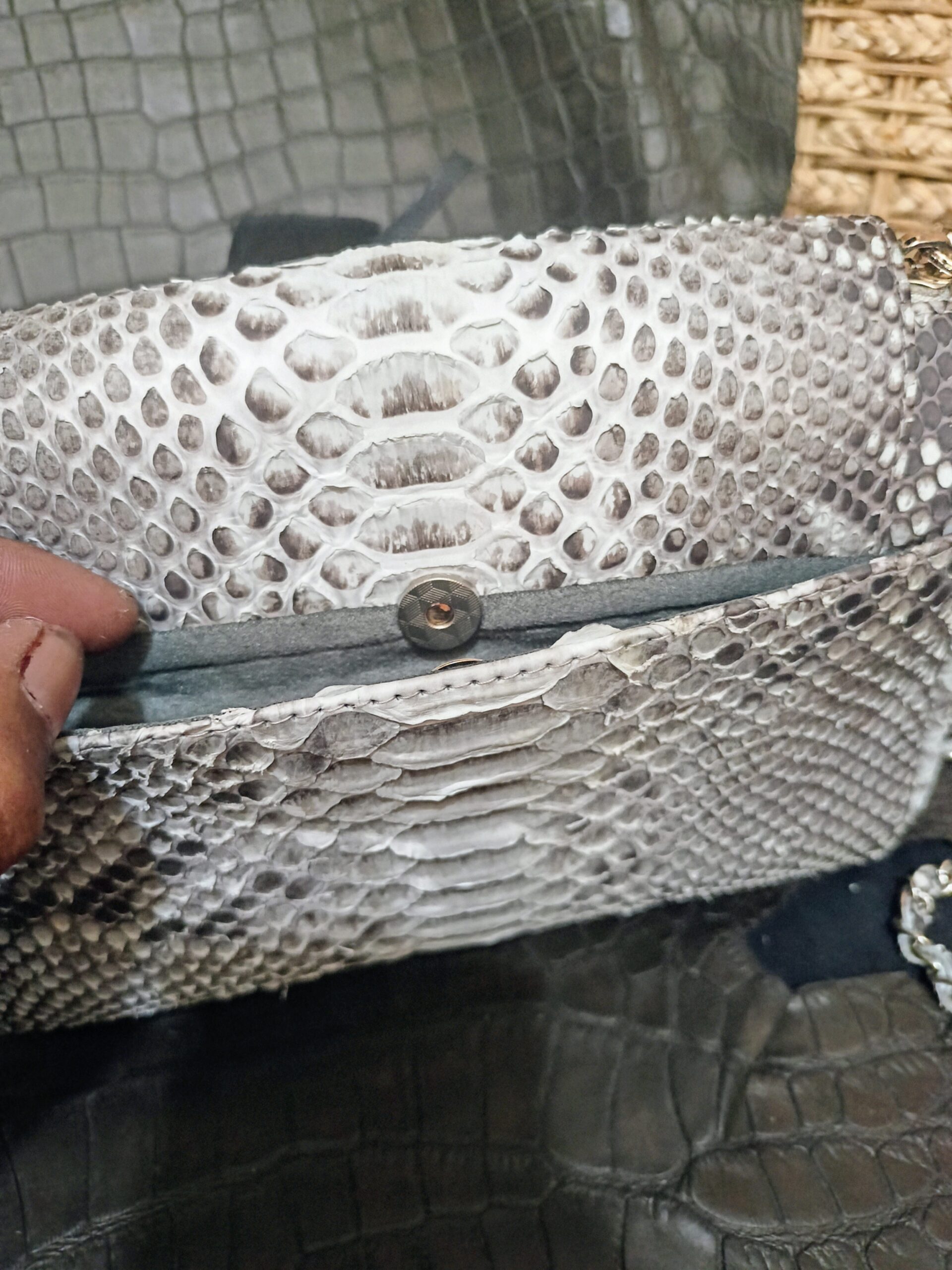Handmade Snake Skin Women's Shoulder Bags - Image 2