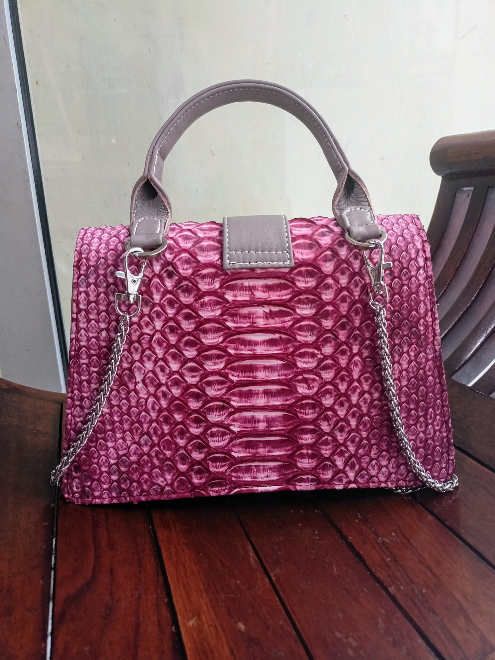 Genuine Phyton Skin Women's Shoulder women's hand bag - Image 5