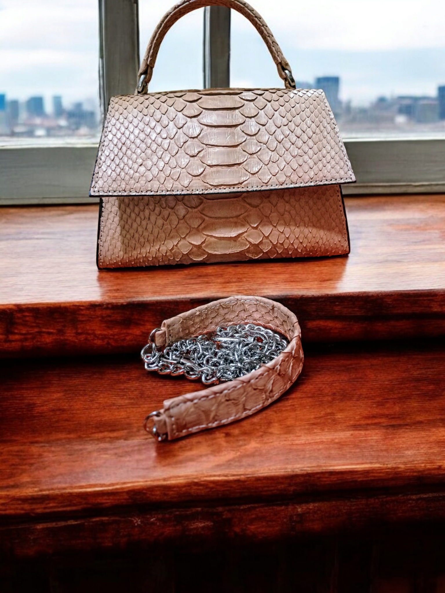 Handmade Snake Skin Women's Small bag women's shoulder bag