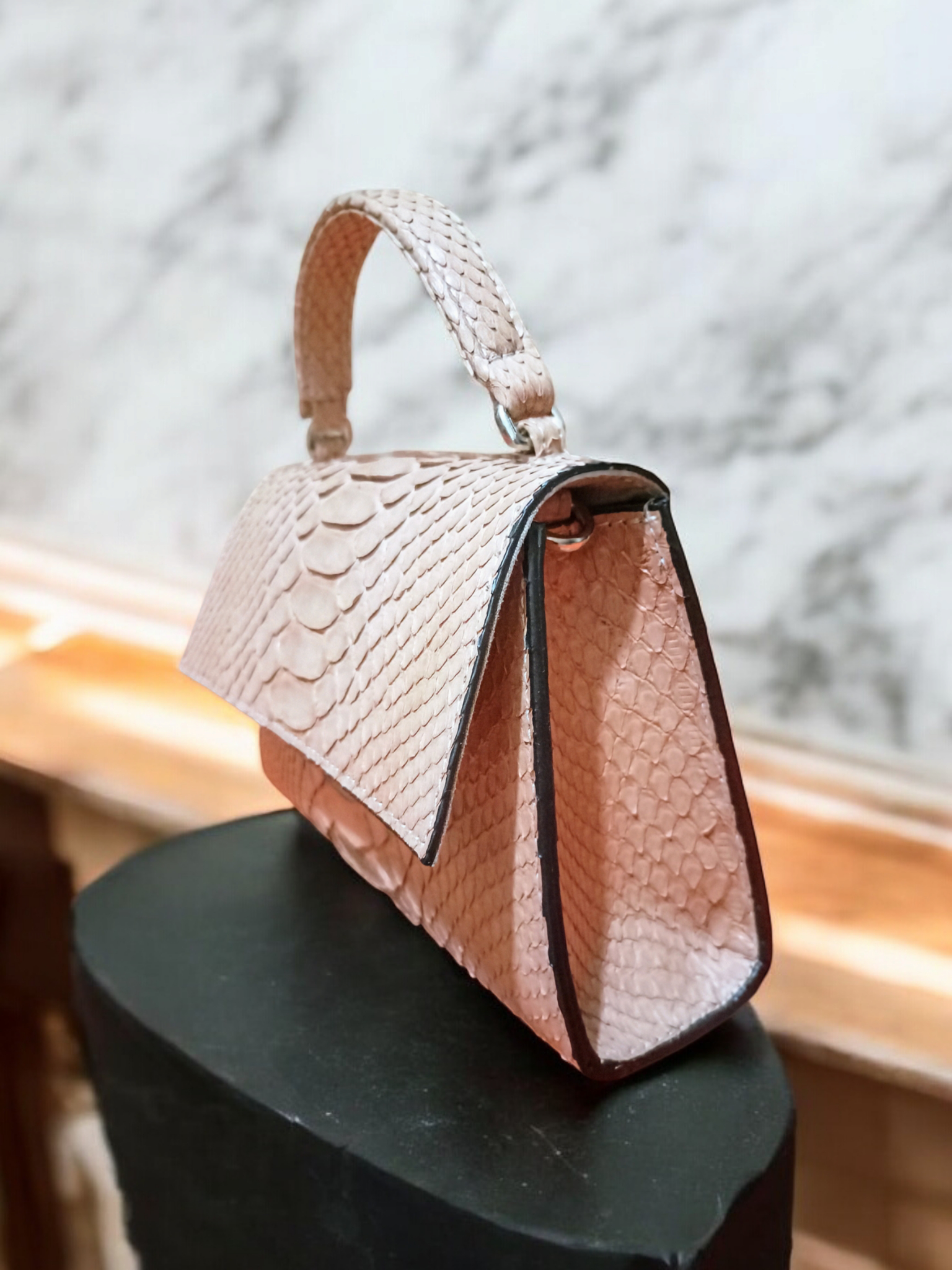 Handmade Snake Skin Women's Small bag women's shoulder bag - Image 3