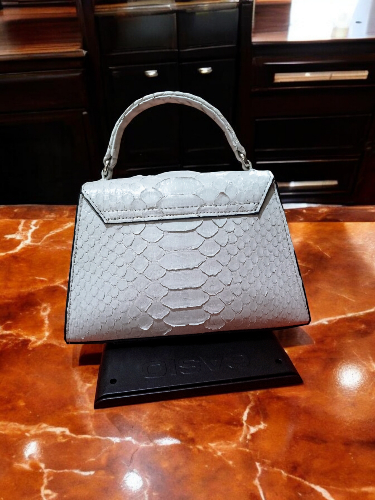 Handmade Snake Skin Women's small handbag - Image 2