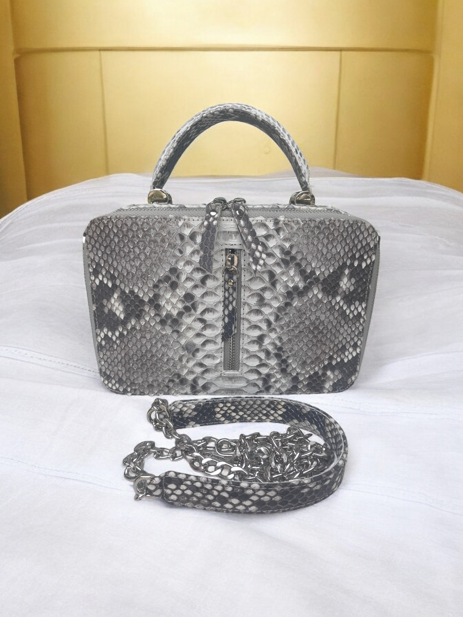 Handmade Snake Skin Women's Shoulder Bags