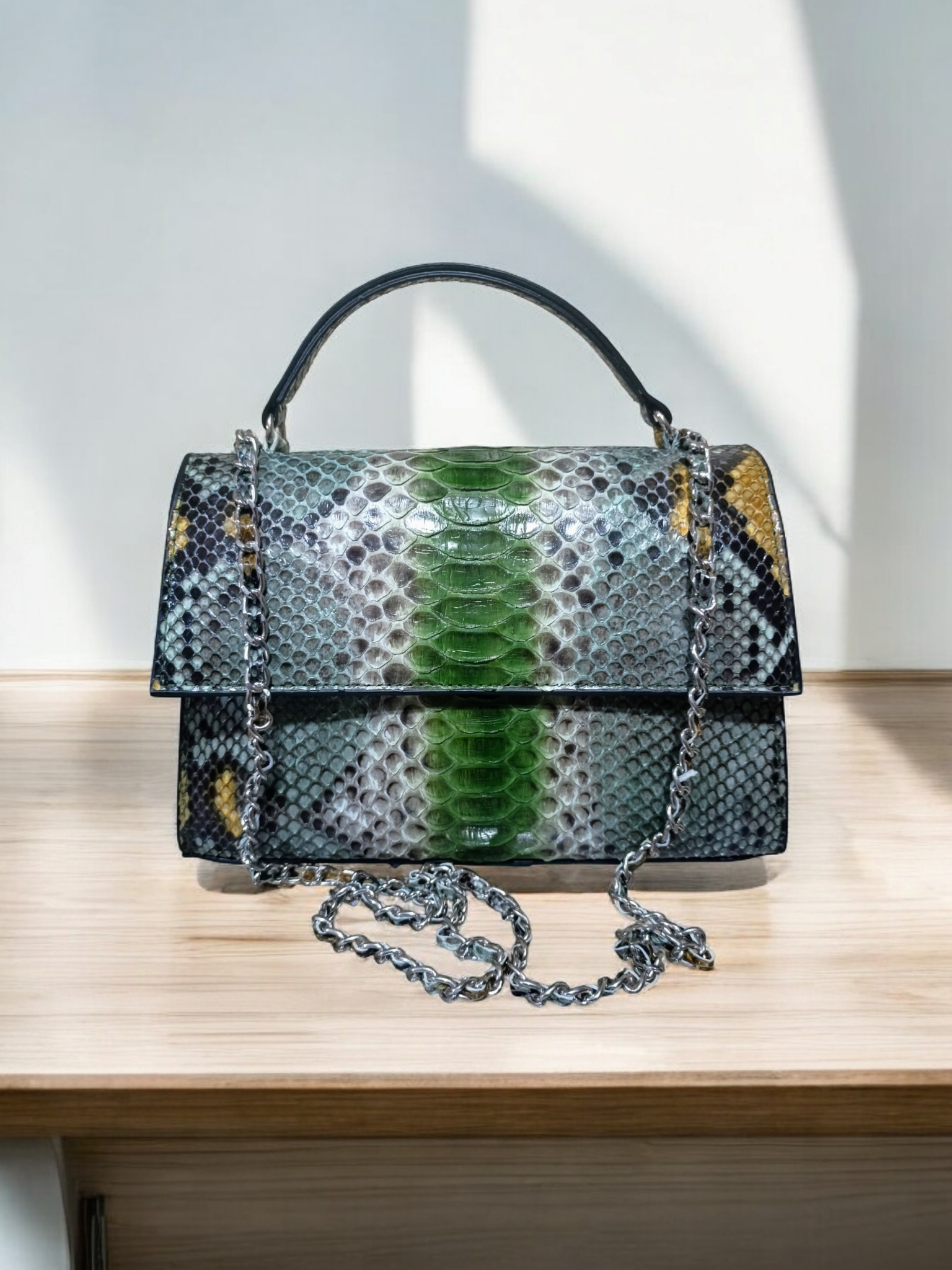 Handmade Snake Skin Women's Small Shoulder Bags