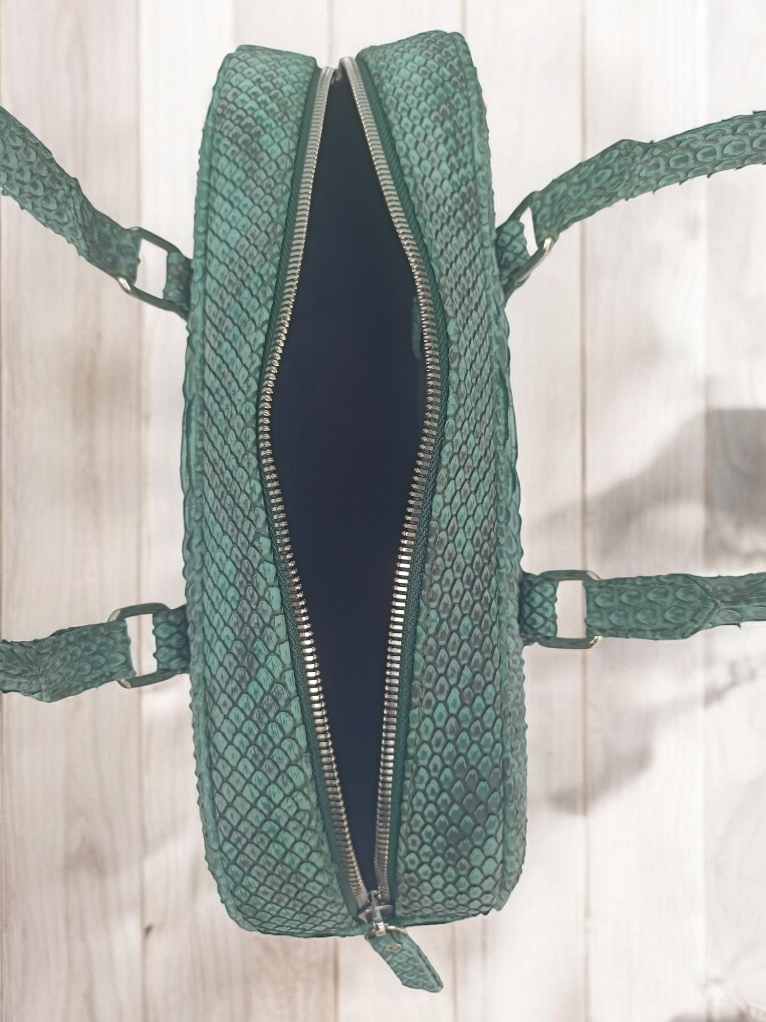 Handmade Snake Skin Women's Top Handle - Image 3